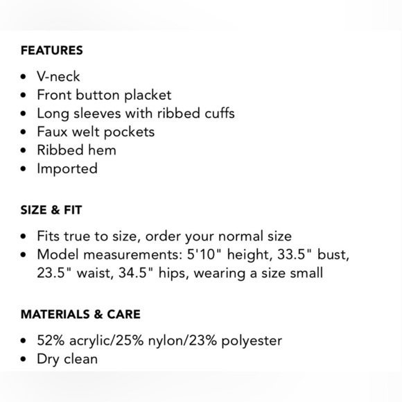 Line and Dot Laurel Cropped Knit Cardigan sweater ivory black stripes  L - Picture 7 of 8